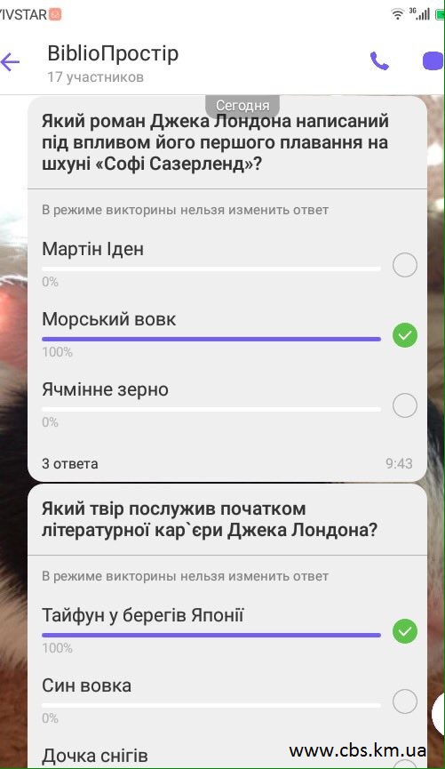 Літературна вікторина «Чи знаєш ти Джека Лондона?»